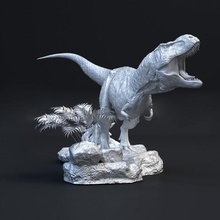 t rex dinossauro arte figura escala animal jurássico 3d print model - Mito3D