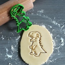 t-rex dinosaur cookie cutter dino baking dough shape kitchen bake cookies speculoos 3d print model - Mito3D