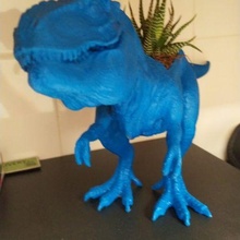 t rex flor Panela trex dinossauro maceta planta 3d print model - Mito3D