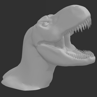 t rex baş büst Sanat Dinozor Ankylosaurus doğa fosiller 3d print model - Mito3D