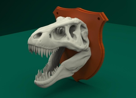 t rex titolare supporto cuffie cose cuffia dinosauro gadget 3d print model - Mito3D