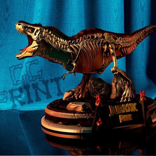 t rex Parque jurásico parque dinosaurio colección Arte detalle 3D print model - Mito3D