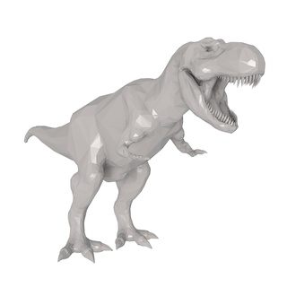 t rex poli arte polígono raptor dinossauro tiranossauro lagarto réptil quebra parede predador garras poligonal 3d lapidado geométrico triângulo resumo origami 3d print model - Mito3D