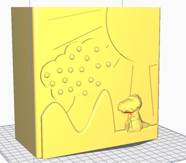 rex niedrig poly Mauer Lampe Kinder 3d print model - Mito3D