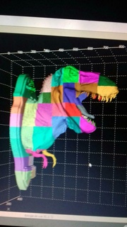 t rex trofeo 53 piezas dinosaurio caza busto 3d print model - Mito3D