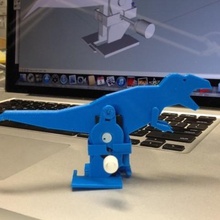 t-rex windup walker game animal dinosaur mechanical toy toys 3d print model - Mito3D