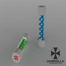 t virus g vaccine konteyner sıvı yerleşik kötü şişe virüs sahne 3d print model - Mito3D