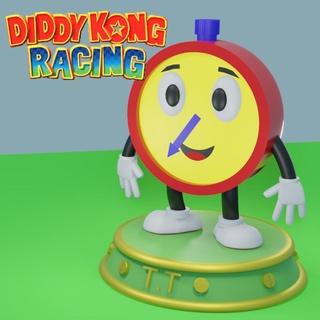 tt diddy Kong carreras juego n64 nintendo 64 acción figura hora juicio kart personaje raro niño juguete niños jugar 3d print model - Mito3D