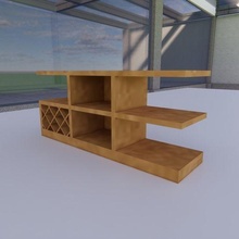 tv cabinet furniture stand model 3d print model - Mito3D