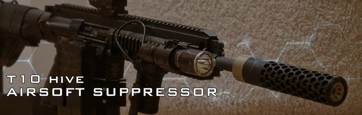 t10 hive suppressor airsoft silencer 14 mm ccw toy gun rifles tm mws umarex vfc we bb 3d print model - Mito3D