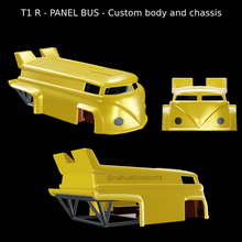 t1 Panel Bus Benutzerdefiniert Körper Chassis rc Slot Modell Kit Druckguss Volkswagen vw Kombi kombi Transporter breiter 3d print model - Mito3D