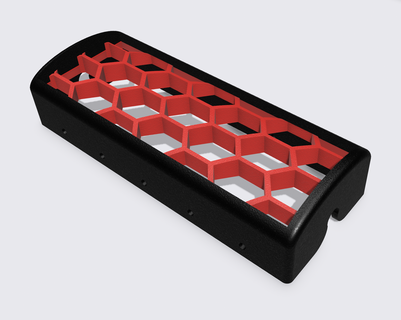 t3 ventilation gti honeycomb design buli bulli vangano multivan grille van 3d print model - Mito3D