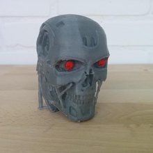 t-800 terminator skull dual extrusion game model robots 3d print model - Mito3D