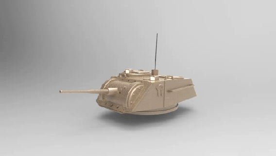 t80 baş tank oyun füze savaş silah tabanca düşük poli oyuncaklar askeri zırhlı araç 3d print model - Mito3D
