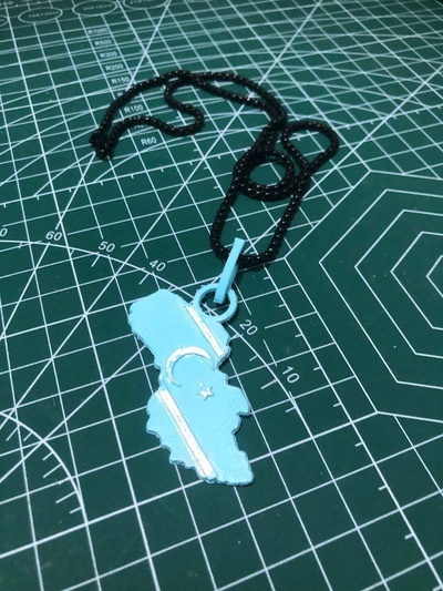 t rkmeneli kolye turkmeneli necklace turk turkmen 3d haritasi map 3d print model - Mito3D