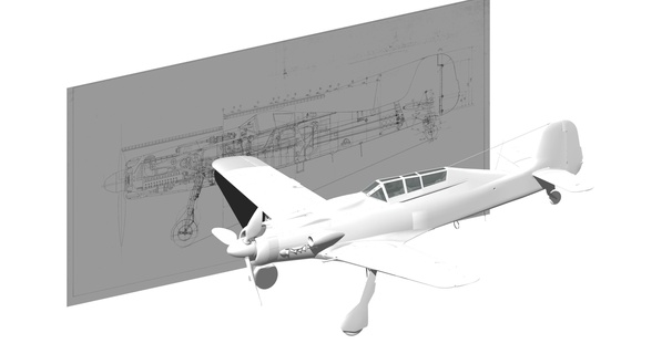 152 place avion fw 190 warbird 3d print model - Mito3D