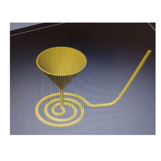 ta espiral canudo gadget 3D print model - Mito3D