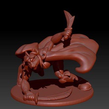 tabaxi voyous jeu voleur cat l'assassin le mdn d&d les donjons dragons rouge 3d print model - Mito3D