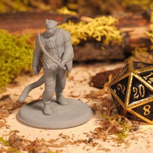 tabaxi sailor - tabletop miniature game humanoid warrior stl file 3d model mini fantasy warhammer gloomhaven pathfinder critical role gaming rpg dnd dungeons dragons 3d print model - Mito3D