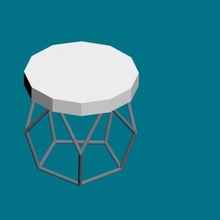 tabla de la arquitectura juguete interior muebles mínimo art el metal pentágono 3d print model - Mito3D