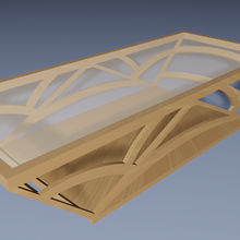 mesa madera mueble sketchup licuadora Encendiendo ligero bordes cara suelo modelado modelo diseño arquitectura curva sala habitación 3d print model - Mito3D