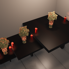 table wood furniture sketch blender lighting light material face ground modeling model design architecture room living rose vase texture 3d print model - Mito3D