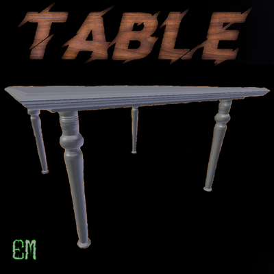 table furniture poly decor props 3d print model - Mito3D