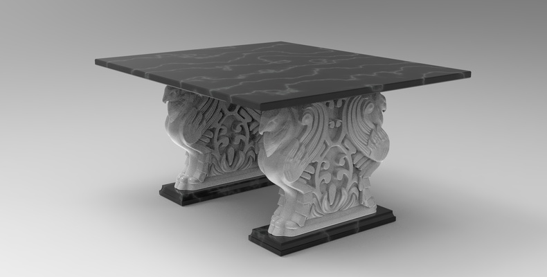 tabelle kunst sofa wandschrank bett cnc artcam dekorativ ornament holz muster möbel 3d print model - Mito3D