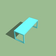 Tabelle 7x3 cm Architektur kleinen Tisch 3d print model - Mito3D