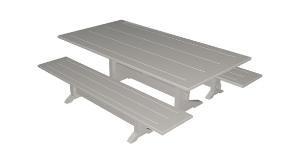 mesa bancos juego tela mueble asientos diseño elegante mobiliario interior elemento moderno habitacion asiento 3d print model - Mito3D