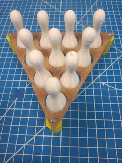 mesa bolos boliche colina baja juego doble Corte laser juguete 3d print model - Mito3D