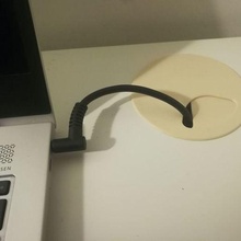 table cable pass-through ikea office 3d print model - Mito3D