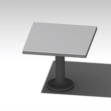 mesa café mueble cocina catia v5 3d modelo sencillo elegante diseño blanco 3d print model - Mito3D