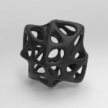 tabela cubo Voronoi paramétrico luminária 3d print model - Mito3D