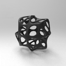 table cube voronoi parametric lamp 3d print model - Mito3D