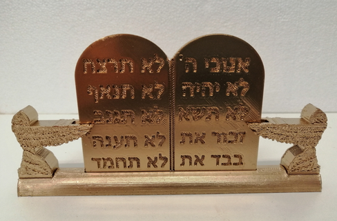 tavolo de legislazione arte comandamento cristiani Gesù ebraico socle ange santo rosa cherubin divin 3d print model - Mito3D