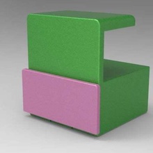 table tiroir conteneurs 3d print model - Mito3D