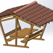 tabela jardim abrigo arquitetura cnc 3d print model - Mito3D