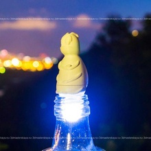 tavolo lampada bottiglia Lucciole arte lucciola luce bicchiere illuminazione moderno vacanza divertente sculture 3d print model - Mito3D