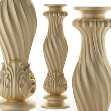 Tischbein Möbelbein Baluster Kunst Tabelle Bein Möbel 3d Modelle 3d print model - Mito3D