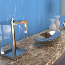 table en métal d'accessoires la maison lanterne flacon de lampe le hall coin décoration chambre accessoires jeu 3d print model - Mito3D
