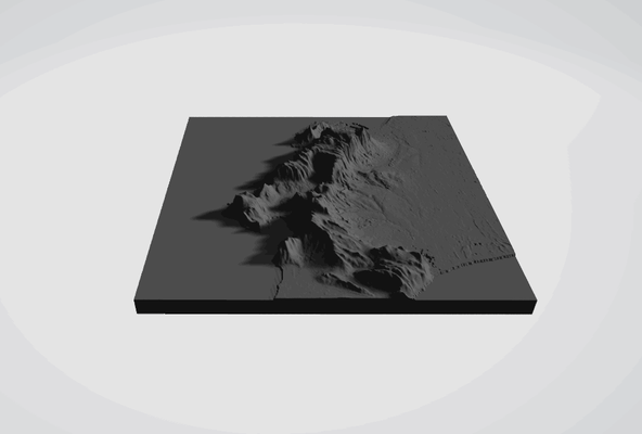 table mountain south africa 3d map topography stl cape town flat-topped iconic landmark panoramic views biodiversity hiking trails aerial cableway unesco world heritage site rock formations tourist destination natural beauty 3d print model - Mito3D