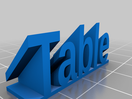 tabela arte personalizado sinais logotipos 3d print model - Mito3D