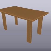 table scale 1 20 dinning room house wooden chair 3d print model - Mito3D