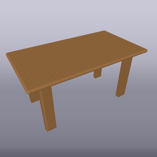 tabela escala 1 25 jantar casa madeira cadeira 3D print model - Mito3D