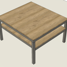 mesa acero madera arquitectura 3d print model - Mito3D