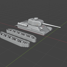 table t-34 tank game medium poly toy vehicular military russian russia wwii 3d print model - Mito3D
