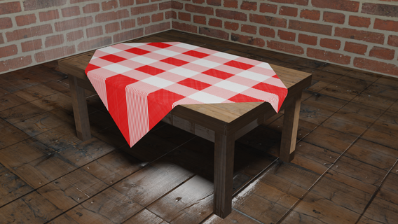 table tablecloth Home table with tablecloth table garden table wood table wooden  3d print model - Mito3D
