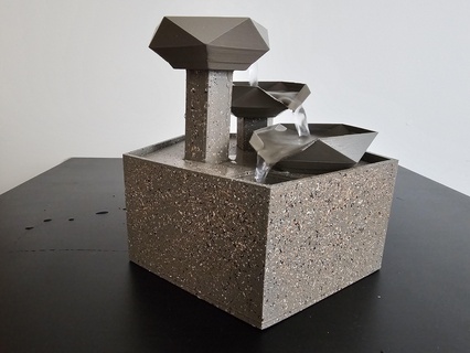 tabela topo água fonte casa 3d print model - Mito3D