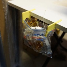 table trash bag clips v2 tool 3d printer accessories waste filament customizer clamp 3d print model - Mito3D